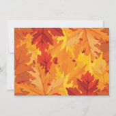 ガールパンプキン秋ファースト誕生日金ゴールドグリッター 招待状 (裏面)