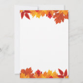 ガールパンプキン秋誕生日招待状金ゴールドグリッター 招待状 (裏面)