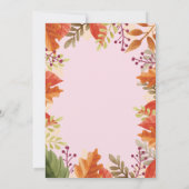 ガールパンプキン秋誕生日招待状 招待状 (裏面)