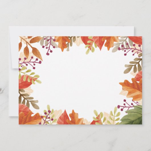 ガールパンプキン秋誕生日招待状 招待状 (裏面)