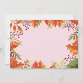 ガールパンプキン秋誕生日招待状 招待状 (裏面)