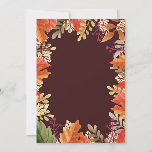 ガールパンプキン秋誕生日招待状 招待状 (裏面)