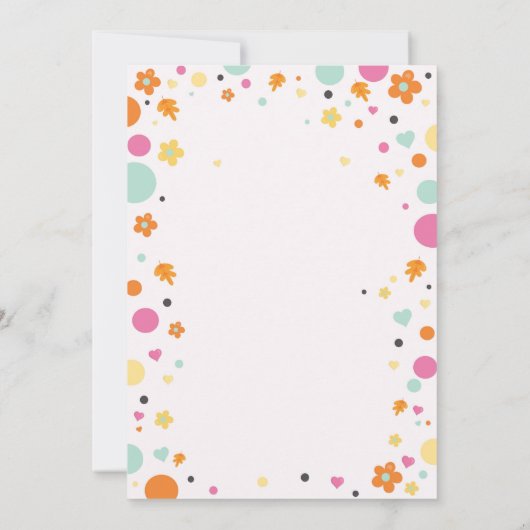 ガールパンプキン誕生日招待状 招待状 (裏面)