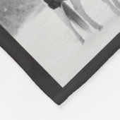 ガールパーソナライズされたウマ科のフォト文字馬好き フリースブランケット (角)