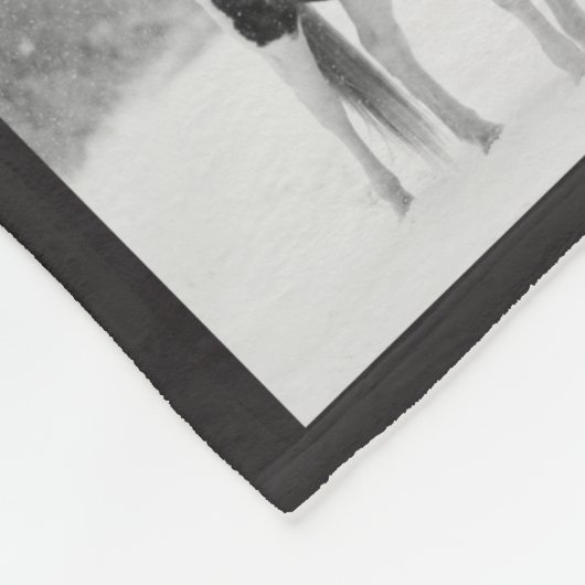 ガールパーソナライズされたウマ科のフォト文字馬好き フリースブランケット (角)