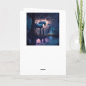 ガールパーソナライズされたズユニコーンハッピーバースデー カード (裏面)