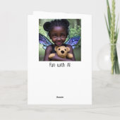 ガールパーソナライズされたズ誕生日+カラーページ カード (裏面)