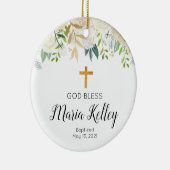 ガールパーソナライズされたバプテスマオーナメント セラミックオーナメント (右)