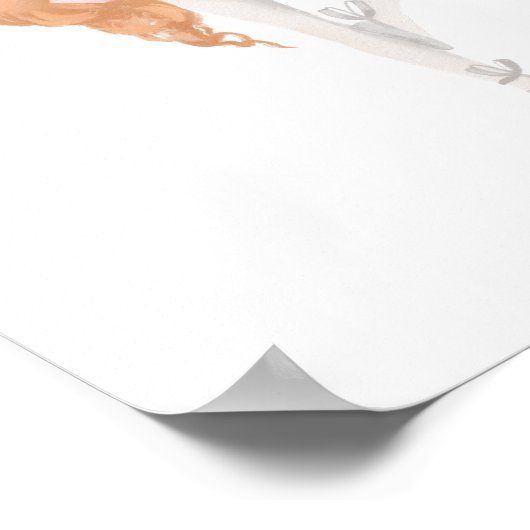 ガールパーソナライズされたバレエ子供部屋ポスター ポスター (角)