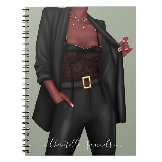 ガールパーソナライズされたボス手帳 ノートブック (正面)