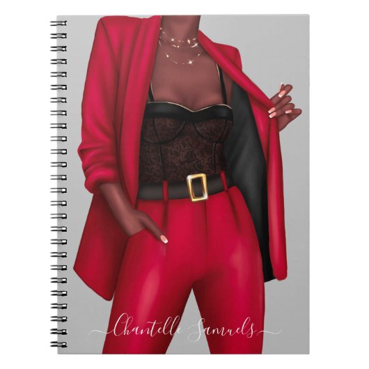 ガールパーソナライズされたボス手帳 ノートブック (正面)