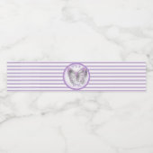 ガールパープルバタフライウォーターボトルラベル ペットボトルラベル (シングルラベル)