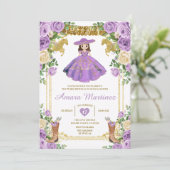 ガールパープルメキシコドレス3rd誕生日パーティー 招待状 (スタンド正面)