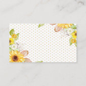 ガールヒマワリ象おむつラッフルチケット 名刺 (裏面)