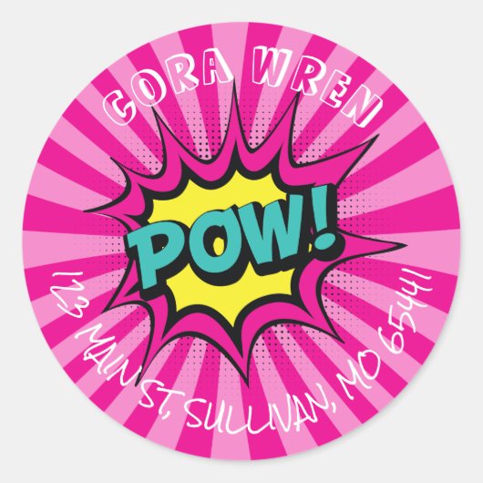 ガールヒーローすごい住所 シール (正面)