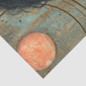 ガールビクトリアンキャットムーンレッドポピー抽象芸術アート 薄葉紙 (詳細)