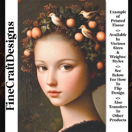 ガールビクトリアンクラウン葉+フルーツBF4デコパージュ 薄葉紙