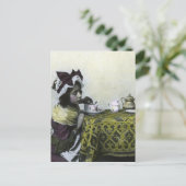 ガールビクトリアンティータイムヴィンテージ魔法ランタン ポストカード (スタンド正面)