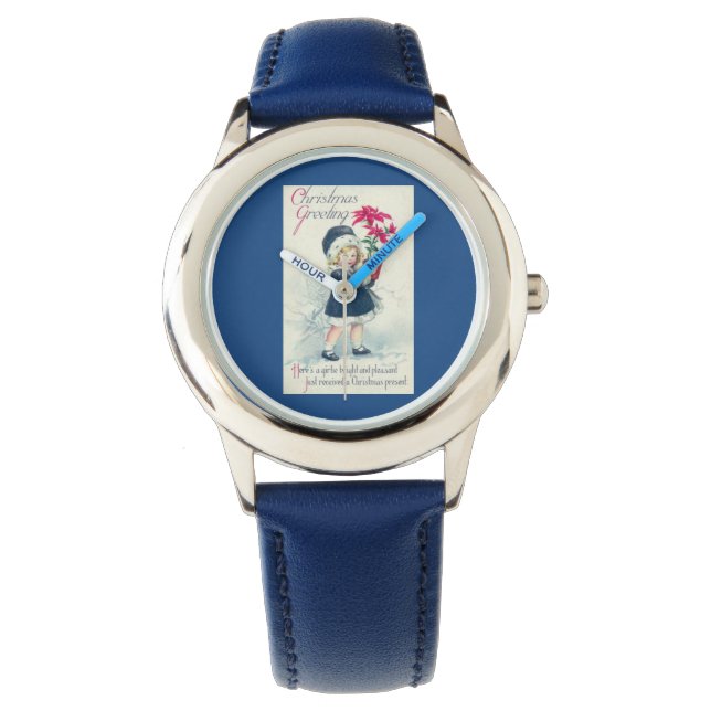 ガールビクトリアンヴィンテージクリスマスホリデーウォッチ 腕時計 (正面)
