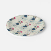 ガールビクトリアンヴィンテージクリスマス紙プレート ペーパープレート (アングル)