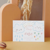 ガールビューティフルハートオーバーザレインボー誕生日 招待状