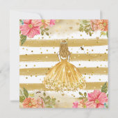 ガールビーイラストレーションベビーシャワーサンキューカード 招待状 (裏面)