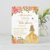 ガールビーイラストレーションベビーシャワー招待状 招待状 (スタンド正面)