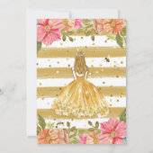 ガールビーイラストレーションベビーシャワー招待状 招待状 (裏面)