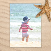 ガールビーチベイビーサーフボード1歳誕生日フォト 招待状