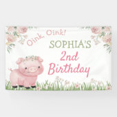 ガールピグパーティーデコレーション，ピギー誕生日背景 横断幕 (横)