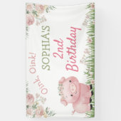 ガールピグパーティーデコレーション，ピギー誕生日背景 横断幕 (縦)