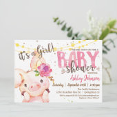 ガールピッグベビーシャワーファーム招待農場 招待状 (スタンド正面)