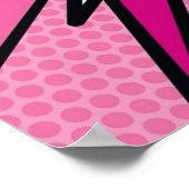 ガールピンクかわいい漫画本おもしろいスーパーヒーローグラフィック ポスター (角)