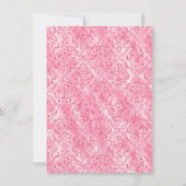 ガールピンクと金ゴールド"こんにちはベビー"赤ちゃんシャワー 招待状 (裏面)