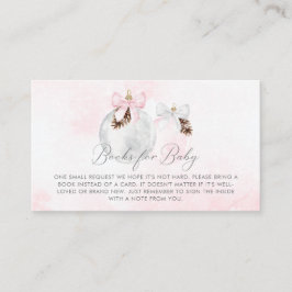 ガールピンクのクリスマスブックスベビー エンクロージャーカード