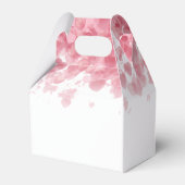 ガールピンクのコウノトリ赤ちゃんシャワーお願いボックス フェイバーボックス (裏面サイド)