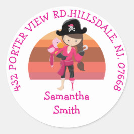 ガールピンクオウム海賊パーティーアドレスクラシックRoun ラウンドシール