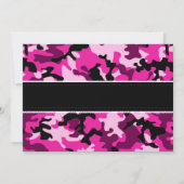 ガールピンクカモフラージュベビーシャワー招待状 招待状 (裏面)