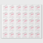 ガールピンクグリッターカボチャパーソナライズされたベビーシャワー ラッピングペーパー (フラット)