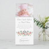 ガールピンクシルバーウォーター色クロスゴッドペアレント 招待状 (スタンド正面)