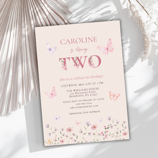 ガールピンクセカンド誕生日 招待状