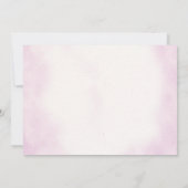 ガールピンクテディベアバルーンファースト誕生日 招待状 (裏面)