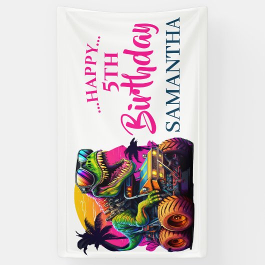 ガールピンクディノジュラシック 横断幕 (縦)