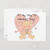 ガールピンクハート1stバレンタインTシャツ シーズンポストカード (正面/裏面)