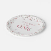 ガールピンクファースト誕生日 ペーパープレート (アングル)