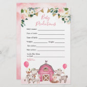 ガールピンクファームベビーシャワーベビー予測 (正面/裏面)