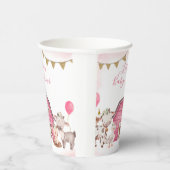 ガールピンクファームベビーシャワー紙カップ 紙コップ (右)