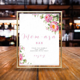 ガールピンクフローラベビーイン開花シャワーかわいい ポスター