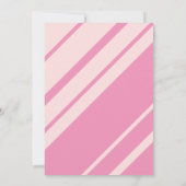 ガールピンクフローラベビーイン開花シャワーかわいい 招待状 (裏面)