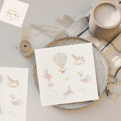 ガールピンクプリンセスおとぎ話バレリーナベイビーシャワー スタンダードカクテルナプキン